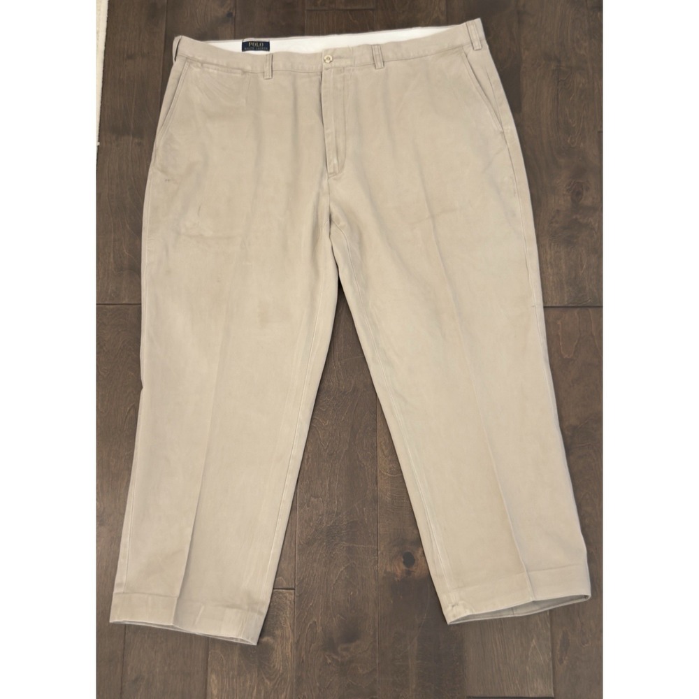 Polo‎ Ralph Lauren Chino Classic Fit Pants Mens 44Bx28 Khaki Straight Flat Front